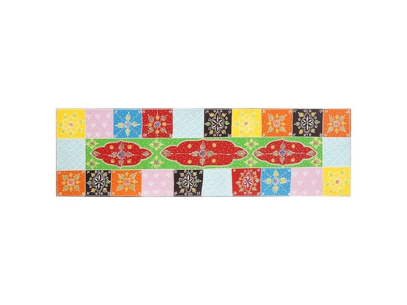  Meuble tv - banc tv - meuble de rangement multicolore 100 x 30 x 24 cm bois de manguier massif  - Conforama E