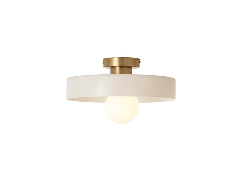 Plafonnier rétro bronze avec verre beige - jina  - Conforama A