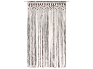 Rideau en macramé, rideau de porte taupe 140x240 cm coton cf43870