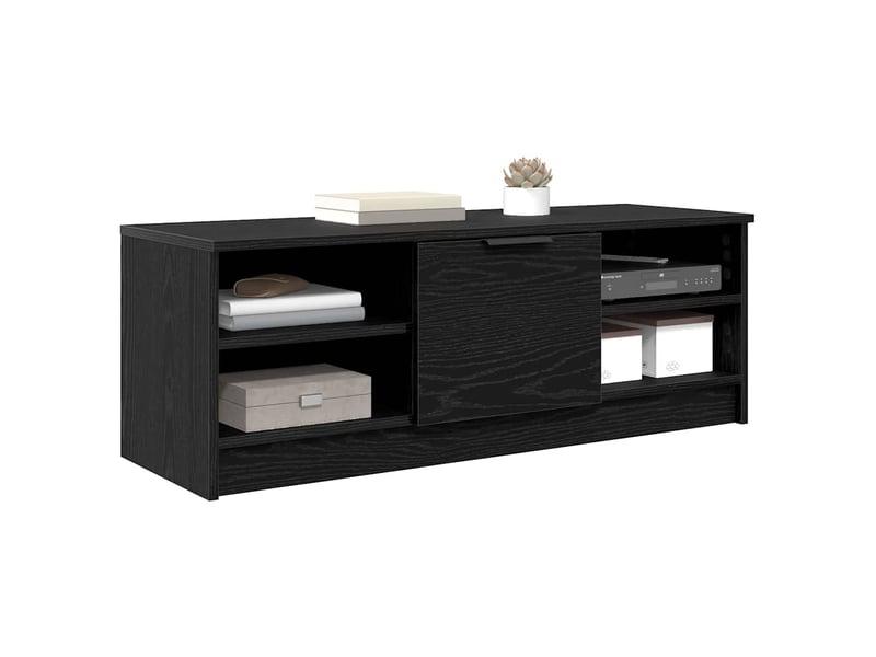  Meuble tv - banc tv - meuble de rangement 102 x 35 x 36,5 cm chêne noir bois d'ingénierie  - Conforama C
