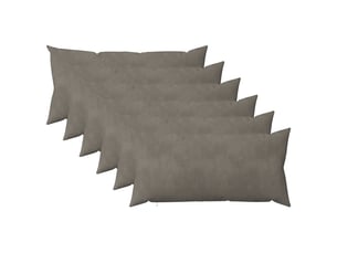 Lot de 6 coussins avec oreiller, coussins décoratifs heerlen gris clair velours cf50840