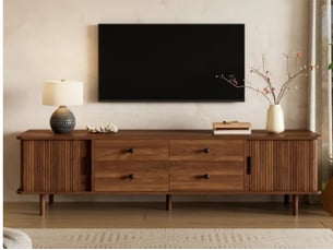 Meuble tv coloris bois foncé 165 cm SEYAKANY