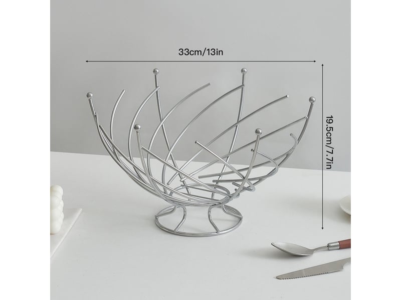  Corbeille à fruits design originale forme spirale – gris, 33x19,5 cm  - Conforama B