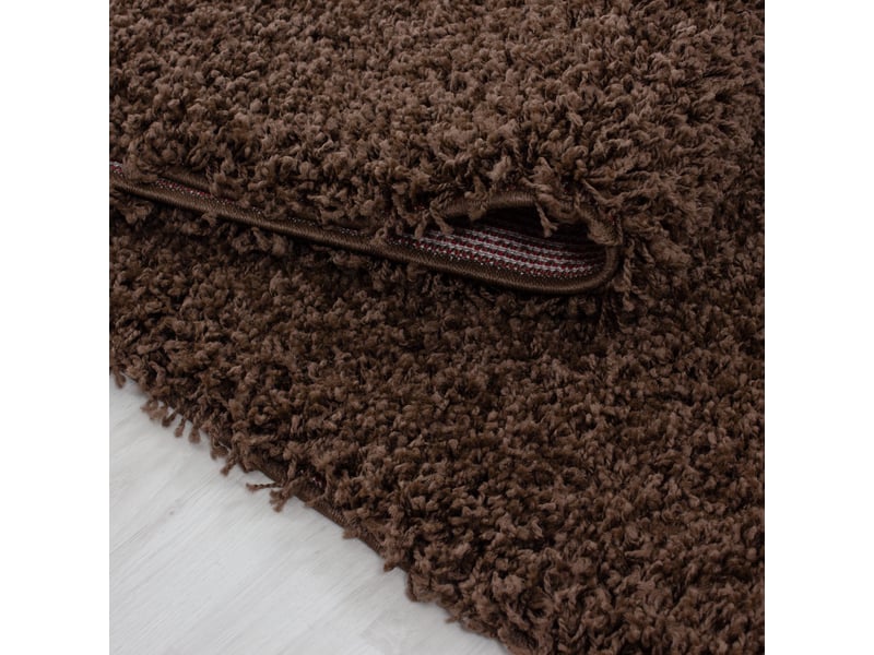 Shaggy - tapis uni à poils longs - marron 120 x 170 cm LIFE1201701500BROWN - Conforama E