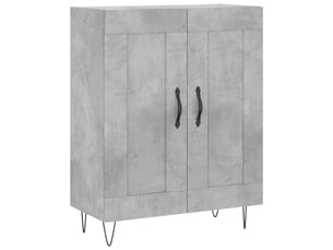 Buffet - bahut - meuble de rangement gris béton 69,5x34x90 cm bois d'ingénierie
