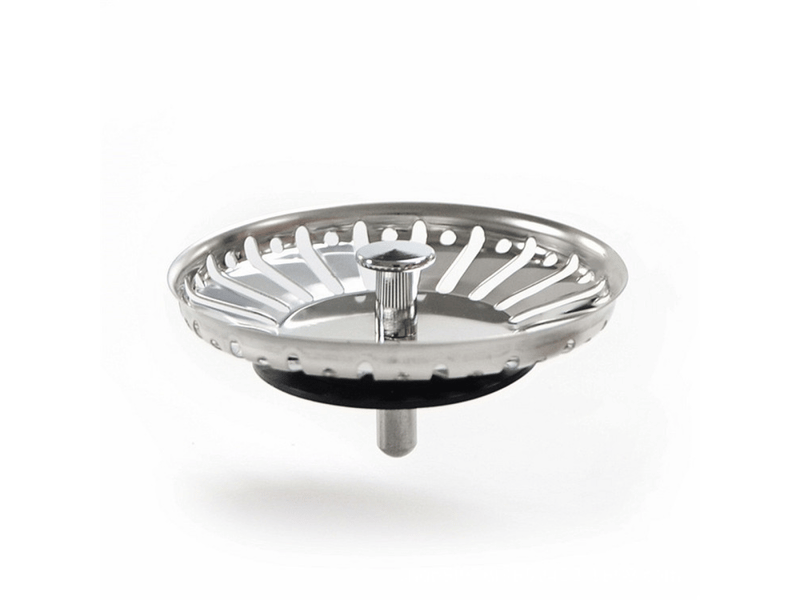  Bouchon de crépine d'évier de cuisine en acier inoxydable, crépine de panier à double fonction et bouchon dimensionné pour les éviers britanniques  - Conforama D