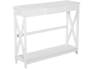 Console 1 tiroir(s)  coloris blanc <strong></strong> <strong></strong>