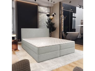 Lit avec rangement 140x200 cm <strong>MASSENO</strong>  <strong></strong> coloris gris