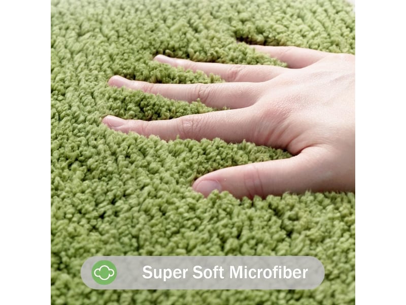 50x80cm tapis de bain antidérapant, absorbant tapis de salle de bain doux microfibre vert tapis de douche lavable en machine tapis d'entrée pour cuis - Conforama C