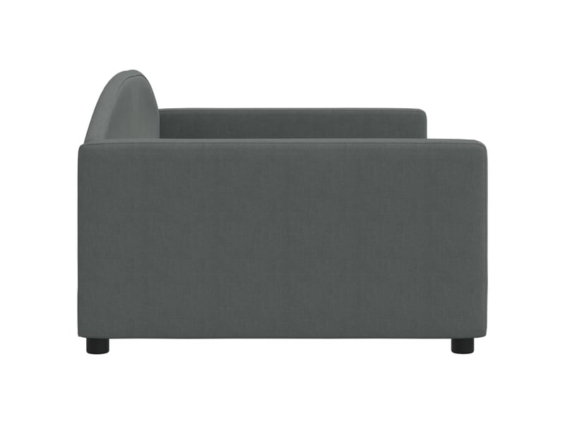  Lit simple- lit adulte -  lit de repos gris foncé 100x200 cm tissu  - Conforama C