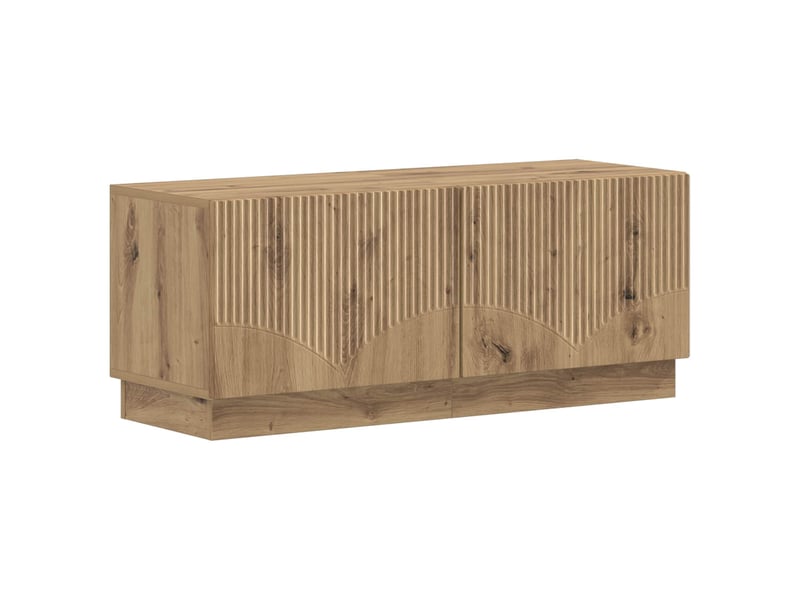  Meuble tv - banc tv - meuble de rangement led hoorn 3 pcs chêne artisanal bois d'ingénierie  - Conforama D