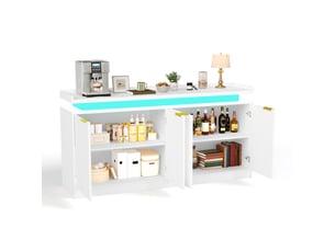 Buffet 4 porte(s) 0 tiroir(s) LPOSPI - 160 cm coloris blanc