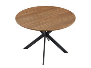Table à manger extensible moderne en mdf et métal finition noyer