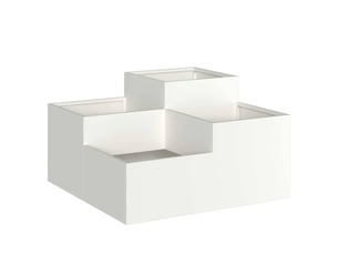 Jardinière - cache-pot de jardin blanc 100 x 100 x 48 cm acier