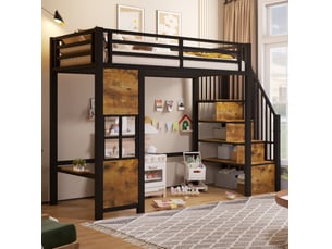 Lit mezzanine 90x200 cm <strong>MODENUIT </strong>  <strong></strong> coloris noir