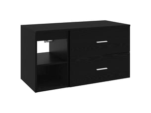 Ensemble de mobilier de salle de bain 2 pcs chêne noir shl2838