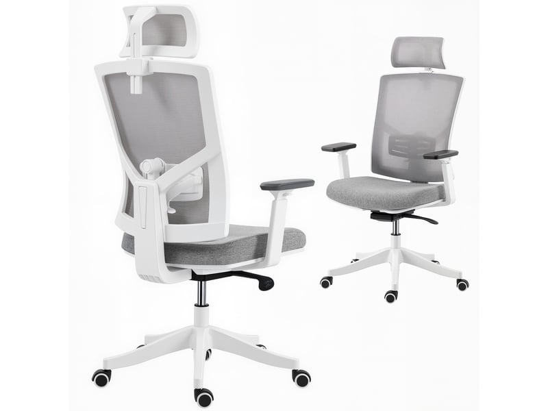  Fauteuil de bureau ergonomique respirant avec soutien lombaire dynamique 4d 64.5x62.5x112-122 cm multicolore  - Conforama A