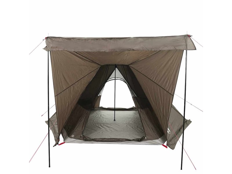 Tente de camping, tente familiale tipi 6 personnes marron imperméable - Conforama E