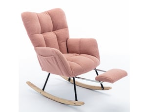 Fauteuil fixe HAVRYA  Tissu rose vendu A l'unité
