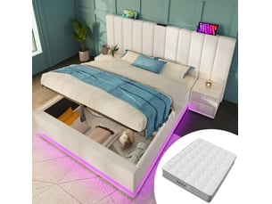 Lit coffre 180x200 cm    coloris blanc