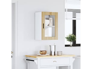 Armoire murale de cuisine et porte en verre porto chêne sonoma shl4384