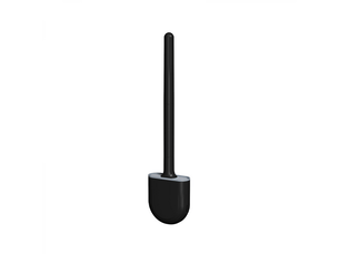 Brosse toilette silicone plate paquet de 1,brosse wc mural,brosse de toilette à long manche de salle de bain à séchage rapide(noir)