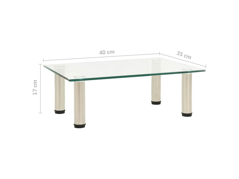  Meuble tv - banc tv - meuble de rangement transparent 40x35x17 cm verre trempé  - Conforama E