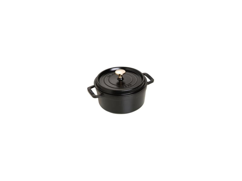  Cocotte ronde fonte émaillée mate noire 18 cm 1,7 l 40509-485-0 - Conforama A