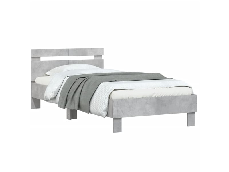 Lit simple- lit adulte - cadre de lit sans matelas avec lumières led 100x200 cm - Conforama D