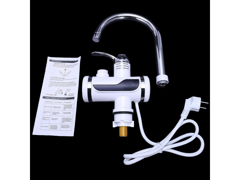  Robinet électrique, fixation latérale 220 v avec chauffe-eau, chauffe-eau instantanée avec écran lcd pour cuisine, jardin  - Conforama C