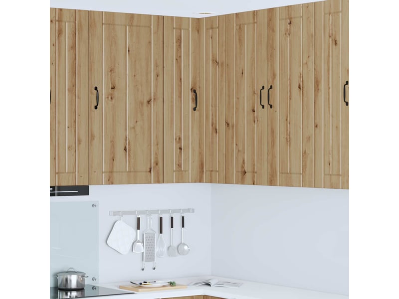 Meuble mural de cuisine, armoire d'angle cuisine lucca chêne artisanal 57x57x100cm - Conforama B