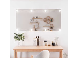 Miroir mural avec lumières led 50x100 cm verre rectangulaire cf62823