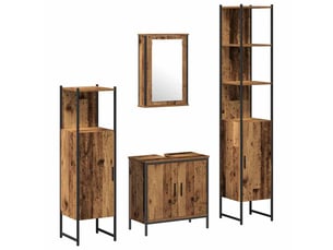 Ensemble de mobilier de salle de bain 4 pc marron cf64521