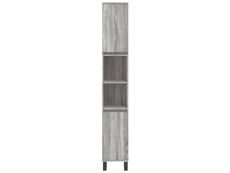 Amoire de salle de bain sonoma gris 30x30x190cm bois d'ingénierie shl9876 - Conforama E