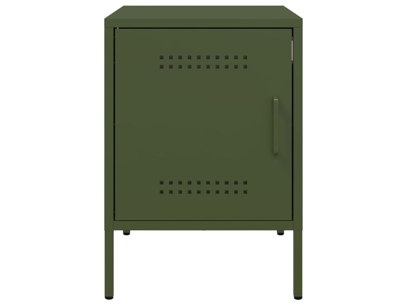  Table de chevet - cabinet de chevet - table de nuit vert olive 36x39x50,5 cm acier  - Conforama E