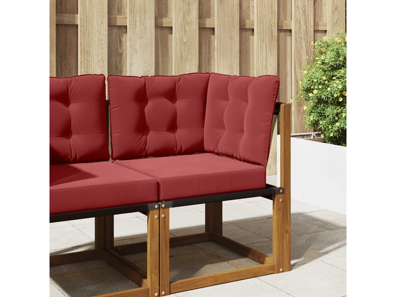  Coussin de canapé d'extérieur, coussin de chaise polyester bordeaux 50,5 x 50,5 cm cf54044  - Conforama B