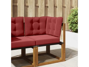 Coussin de canapé d'extérieur, coussin de chaise polyester bordeaux 50,5 x 50,5 cm cf54044