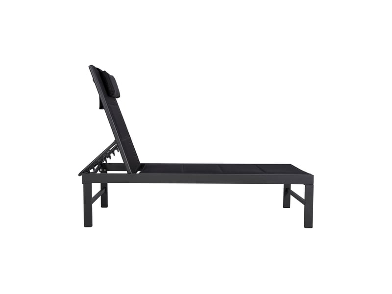  Bain de soleil en aluminium et textilene gris  - Conforama C