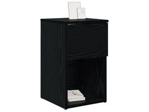 Table de chevet - table de lit 2 pièces chêne noir 29 x 31,5 x 49 cm