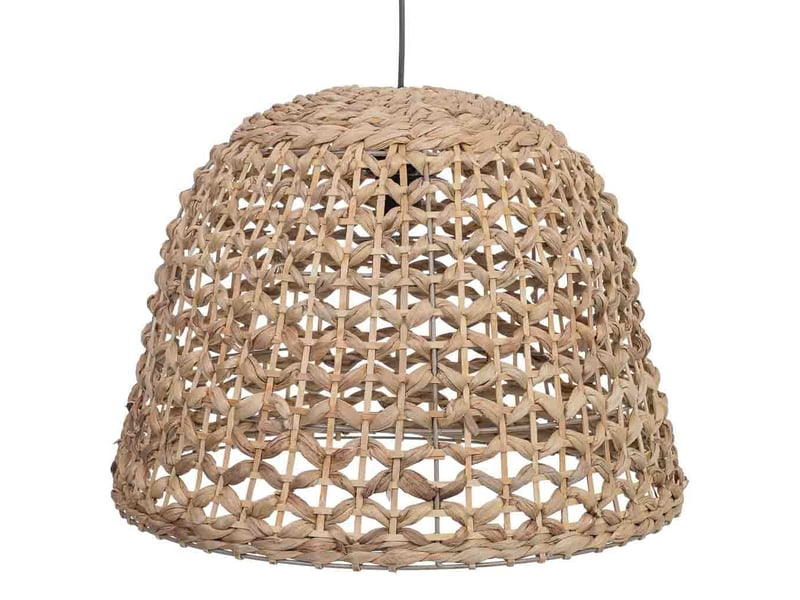  Lampe de plafond en fibre naturelle marron d 48x 35h cm  - Conforama E