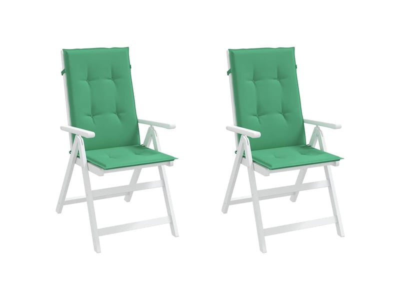  Lot de 2 coussins de chaise de jardin à dossier haut vert tissu cf32957  - Conforama D