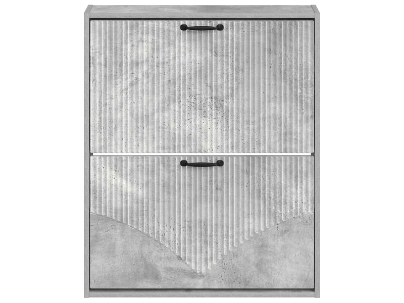  Meuble à chaussures mural, armoire à chaussures hoorn 71x17x86 cm gris béton  - Conforama D