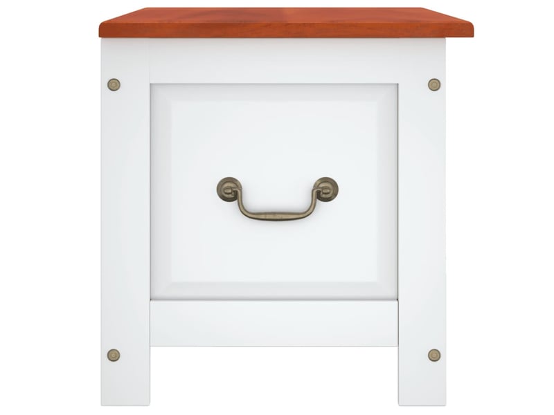  Coffre de rangement, boîte de rangement et couvercle marron et blanc bois d'acacia shl2342  - Conforama E