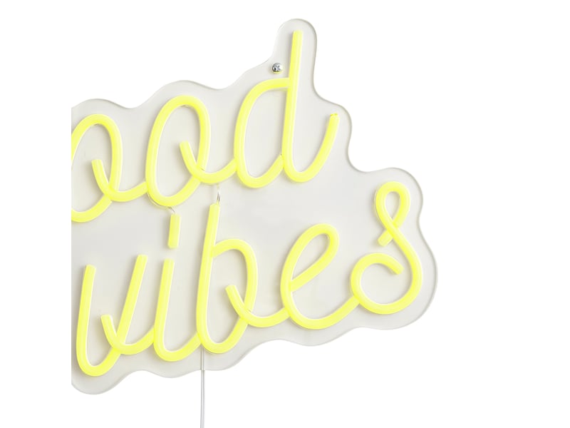  Applique murale néon jaune avec led - good vibes  - Conforama D