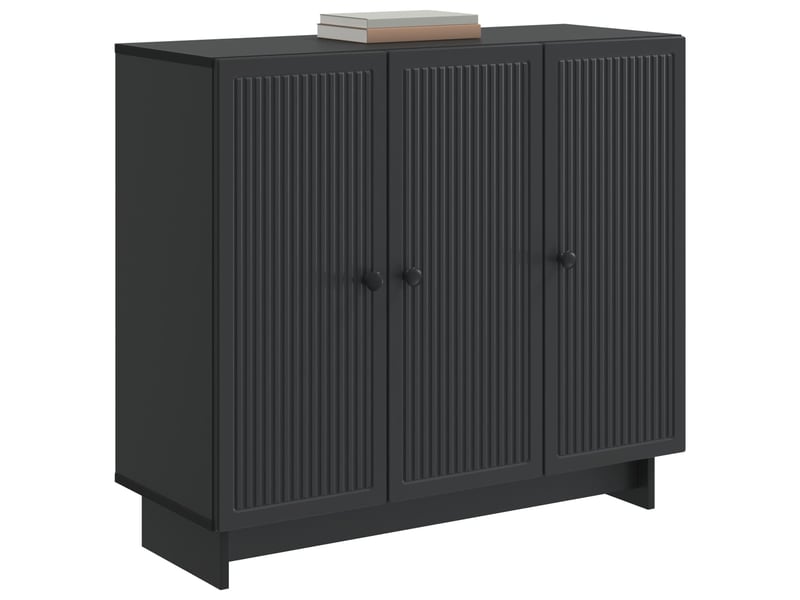  Buffet - bahut - meuble de rangement noir 89 x 34,5 x 80 cm bois d'ingénierie  - Conforama C