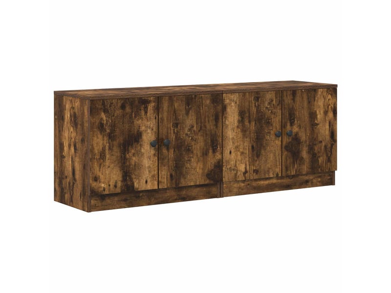  Vidaxl armoire rangement chêne fumé 2 pièces placard 66x35x48cm lit mezzanine chambre  - Conforama A