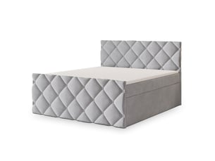 Lit avec rangement 160x200 cm <strong>MASSENO</strong>  <strong></strong> coloris gris