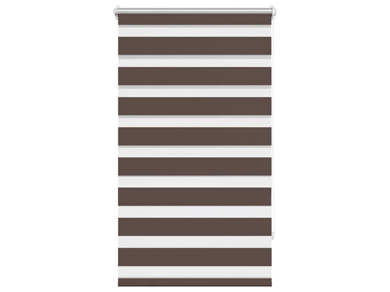 Store vénitien zebra, store de fenêtre 70,9 x 120 cm, largeur du tissu 66,7 cm, couleur café cf48208 - Conforama A