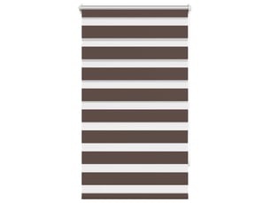 Store vénitien zebra, store de fenêtre 70,9 x 120 cm, largeur du tissu 66,7 cm, couleur café cf48208