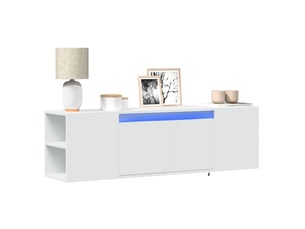 Meuble tv coloris blanc 135 cm <strong></strong> <strong></strong>